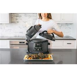 Ninja OP300EU Olla Eléctrica Multifunción 7 en 1 Foodi 6L con Freidora de Aire, Olla a Presión y más