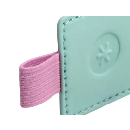 Antartik Portaboligrafo Autoadhesivo con Elastico hasta 15 mm Grosor, Turquesa y Rosa, Para Cuaderno Note