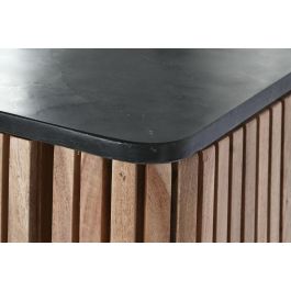 DKD Home Decor Buffet Moderno Listones Marmol Negro Natural Acacia y Marmol 170x40x80 cm