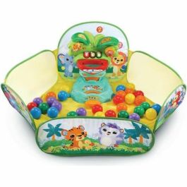Vtech Baby Piscina de bolas interactiva P'tits Loulous con canasta que cuenta, 3 botones de aprendizaje, 30 bolas para 9-36 meses
