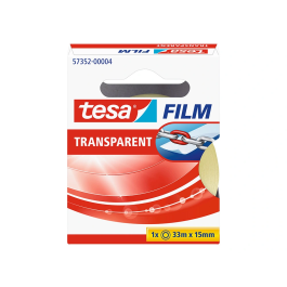 Tesa Cinta Adhesiva Transparente 33 mt x 15 mm para Embalar