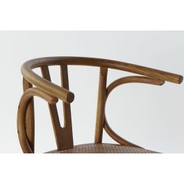 DKD Home Decor Silla Horeca Rustic fuyang Horeca cottage Olmo Ratan Marron 56 x 50 x 76 cm (2 Unidades)