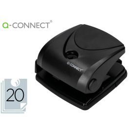 Taladrador Q-Connect Kf01234 Negro Abertura 2 mm Capacidad 20 Hojas