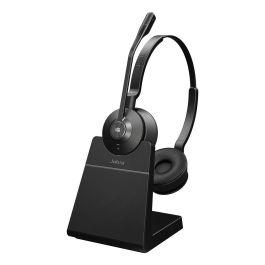 Jabra Engage 55 SE Stereo Link400a MS Auriculares Inalámbricos para Oficina/Centro de Llamadas, Optimizados para Microsoft Teams, con Estación de Carga