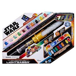 Star Wars G0727 Sable de Luz Squad con Cristal de Poder - 7 Colores y Efectos de Sonido Intercambiables