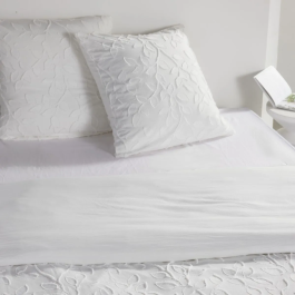 Today Essential Juego de Cama 2 Personas, 220 x 240 cm, Efecto Capitoné Floral Blanco, TOD3574641307523
