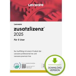 Lexware Zusatzlizenzen 2025 para 5 Usuarios - ABO - ESD-Download Precio: 568.98999949. SKU: B15EYM2JAH