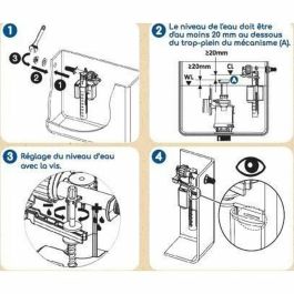 ROUSSEAU ROU3047404232009 Válvula de flotador lateral para cisterna WC vista - Con Certificación NF