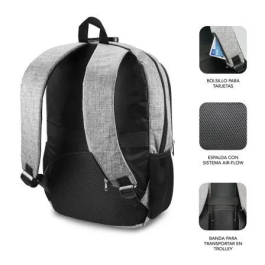 SUBBLIM Mochila Portatil Urban Lock Backpack 16" Grey