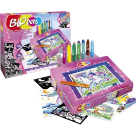 Lansay Centro de Actividades Blopens Super Fairy con Efecto Aerógrafo y Plantillas Reutilizables