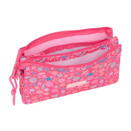 Portatodo Triple Safta Feeling Rosa 22 x 12 x 3 cm