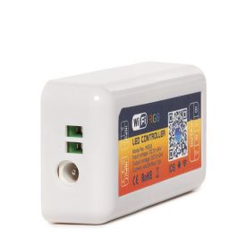 OPEN-LIT Controlador WiFi para Tira LED RGB | Compatible Amazon Alexa, App Control, 16 Millones Colores, Escenas y Temporizador | 12-24VDC