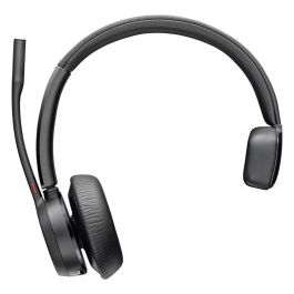 Poly Voyager 4310 USB-C Auricular Inalámbrico Monoauricular con Dongle BT700, Micrófono Cancelación Ruido, Negro