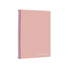 Cuaderno Espiral Liderpapel Folio Witty Tapa Dura 80H 75 gr Cuadro 4 mm Con Margen Color Rosa 5 unidades