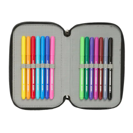 Portatodo The Avengers Azul Negro 12,5 x 19,5 x 5,5 cm 37 Piezas