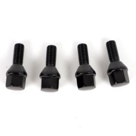 Omp OMPS09561401 Juego 4 Tornillos M14x1.5 Cónico Largo 28mm Llave 17 Negro Din 10.9
