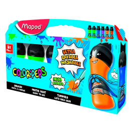 Maped Tempera Color Peps Ultra Lavable Caja 6 Colores Surtidos Secundarios 75 ml