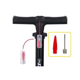 Dunlop Bomba de pie negro aluminio para camping, colchonetas y balones