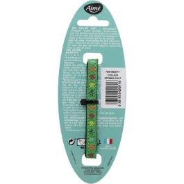 Aime AIM3281019020716 Collar para Gato Ajustable con Resorte y Campana de Cobre y Plata