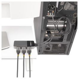 StarTech MST HUB Divisor 3 Puertos DisplayPort 1.4 a 3x DisplayPort, 8K Ultra HD, Alimentado por USB, Compatible con Windows