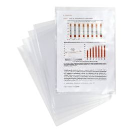 Grafoplás Fundas PVC Transparente 100 Micras Tamaño Folio Paquete de 100 Unidades