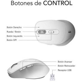 SUBBLIM COMFORT ERGO DUAL MOUSE BATTERY WHITE