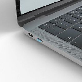 Lindy Bloqueador de Puertos USB Tipo C y Thunderbolt 3 con Llave de Seguridad - Kit de 4 Bloqueadores Azules para Protección de Datos