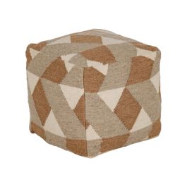 Puf Multicolor Lana-Algodón Decoración 45 X 45 X 45 cm