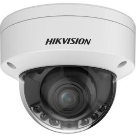 Hikvision Cámara IP Minidomo 8MP 4K Smart Hybrid Light ColorVu Motorized Varifocal 2.8-12mm WDR IK10 IP67 12V/PoE Audio Alarma Luz Híbrida 40m