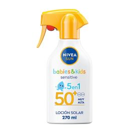 Protector Solar para Niños en Spray Nivea Sun Kids Sensitive SPF 50+ 270 ml