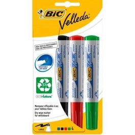 Velleda Marcadores Pizarra Blanca 1701 Ppunta Redonda, Punta Cónica 1.5mm, Tinta Alcohol Baja Intensidad Olor, Blíster 4 Unidades Colores Surtidos Precio: 8.79000023. SKU: S8419580