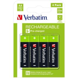 Verbatim Pilas Recargables Premium HR6 AA, 1.2V, 2500mAh, Pack de 4 Precio: 12.50000059. SKU: S8419605