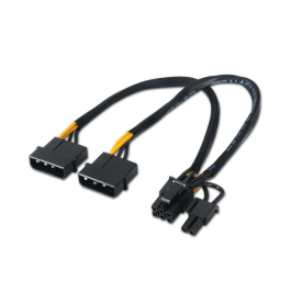 Aisens Cable de alimentación para tarjeta gráfica PCI-e 6+2 pin, 2x molex 4 pin, 20 cm Precio: 1.9499997. SKU: B1BD3P6YTY