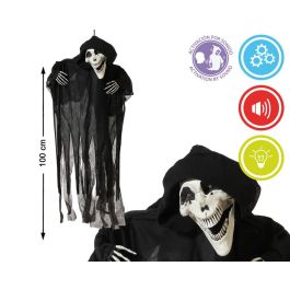 Decoración Esqueleto De Muerte Con Efecto Sonoro Y Luz, 100 cm, Para Halloween Y Fiestas Precio: 23.50000048. SKU: B1BSWABCR3