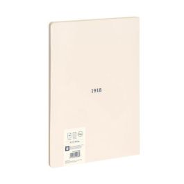 Cuaderno a4 cuadriculado encolado, beige.