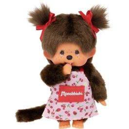 Bandai MON3701405828028 Mono de peluche Monchhichi con delantal de flores 20 cm