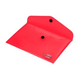 Carpeta Liderpapel Dossier Broche Polipropileno Din A6 Rojo Transparente 12 unidades