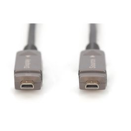 DIGITUS HDMI AOC Hybrid Glasfaserkabel 4K abnehmbar 20m schw