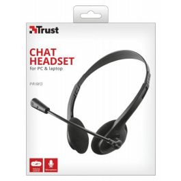 Trust Auriculares Primo Estéreo Jack 3.5 mm Con Micrófono Control Volumen Ajustable Negro