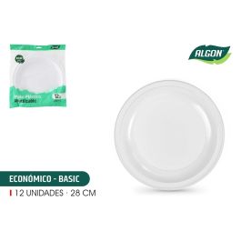 Set de 12 platos redondos ecológicos de plástico Algon 28 cm (24 Cajas) Precio: 38.78999971. SKU: B16KJWJM9F