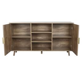 Mueble Tv Scandi DKD Home Decor Marron Dorado 40 x 74.8 x 140 cm Mueble Tv Scandi DKD Home Decor Marron Dorado 40 x 74.8 x 140 cm