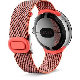 Google Brazalete para Smartwatch Pixel Watch, 137-203 mm, Color Coral, Material Plástico y Acero Inoxidable