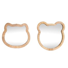 Espejo de pared Home ESPRIT Natural 40 x 3 x 42 cm 40 x 3 x 43 cm (2 Unidades) Precio: 59.95000055. SKU: B16ZWF9Z8D