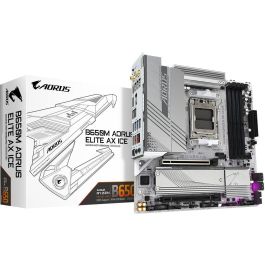 Gigabyte B650M A ELITE AX ICE B650.AM5.mATX.DDR5 - Placa Base para AMD Ryzen AM5 DDR5