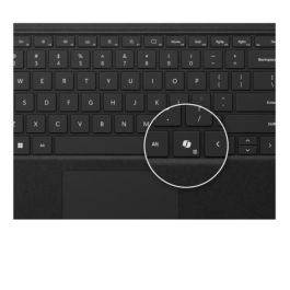 Microsoft Teclado Surface Pro 10 y 12" Alcantara Gris Español con Touchpad