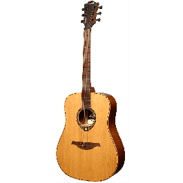 LAG Guitarra Acústica Dreadnought Tramontane 170 Cedro Rojo Macizo Natural Folk 6 Cuerdas