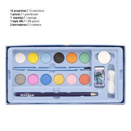 Cerdá Set de Papelería Coloreable Maletín Stitch Azul Claro