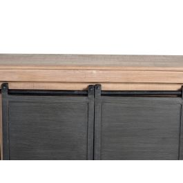 Giner y Colomer Mueble TV Madera de Mango y Patas Metal Natural Gris 150 cm