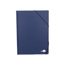 Carpeta Liderpapel Gomas Folio Sencilla Pvc Azul