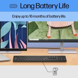 HP Teclado inalámbrico 230 Negro – Diseño silencioso y cómodo para una productividad sin ruidos